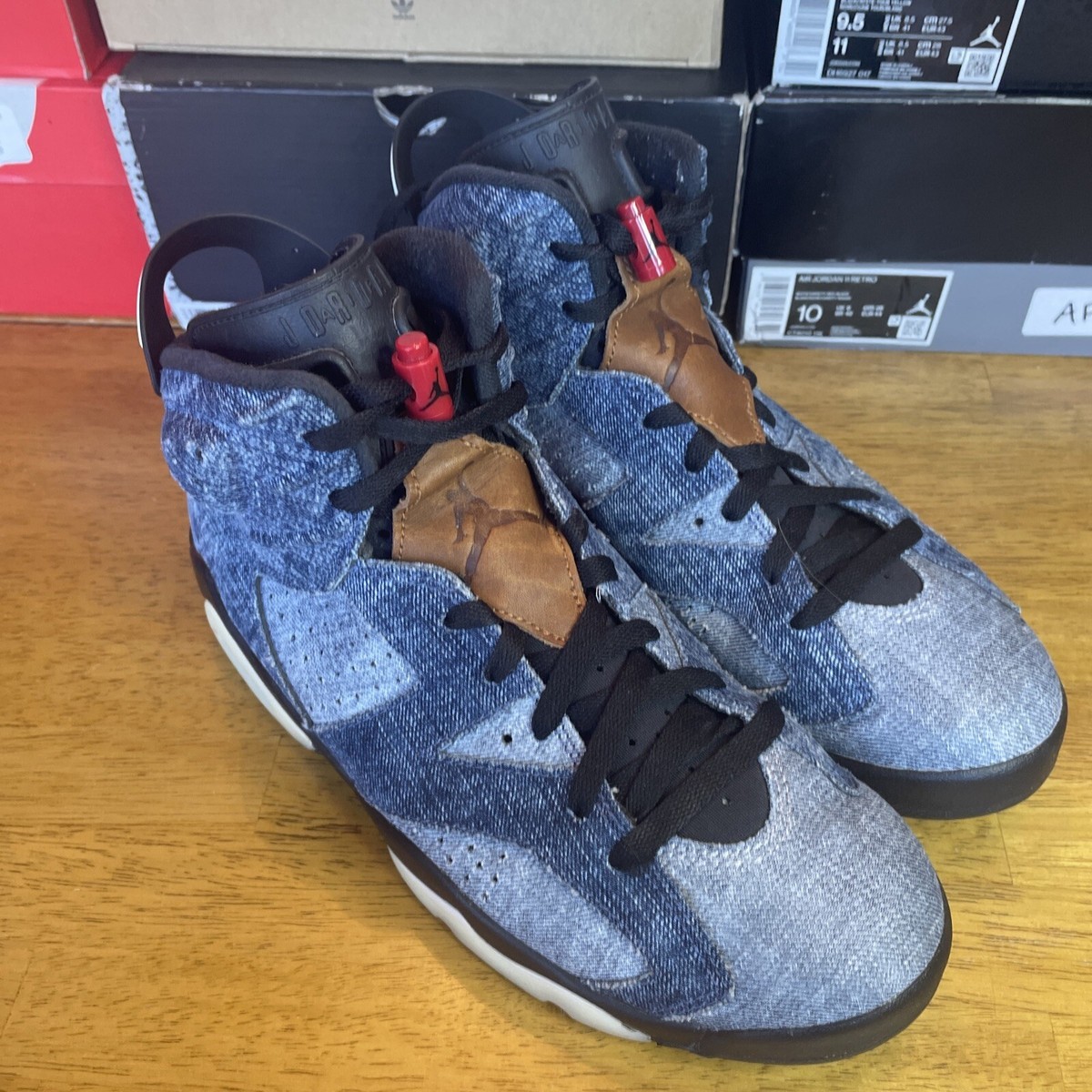 Size 9.5 - Air Jordan 6 Retro Washed Denim CLEAN AF NB
