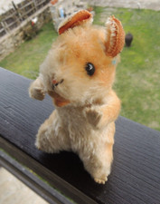 Steiff stuffed 4 3/4 inches Beige Hamster glass eyes