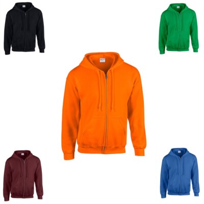 Gildan Heavy Blend  Full Zip Hooded Herren Kapuzen Sweat Shirt Jacke bis 5XL