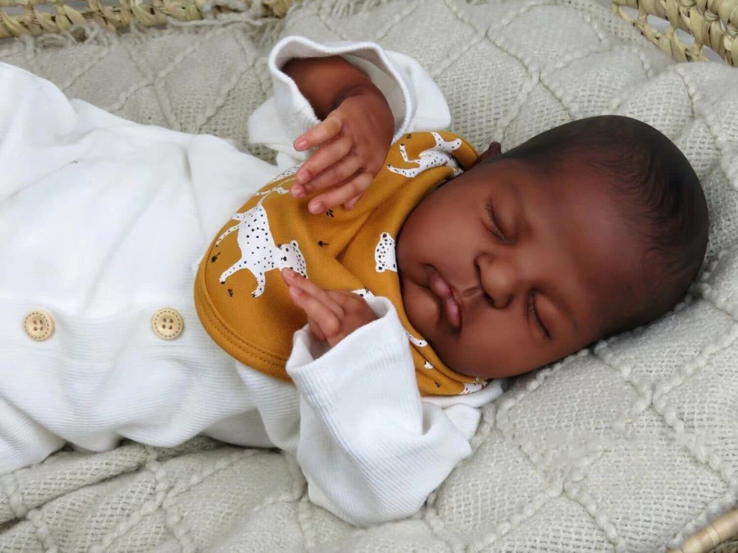Reborn Baby Doll Black 20 Inch Realistic American African Reborn Baby
