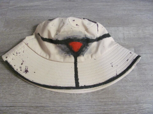 Prada Tan Beige Bucket Hat Paint Splatter Design Unisex - Picture 2 of 5