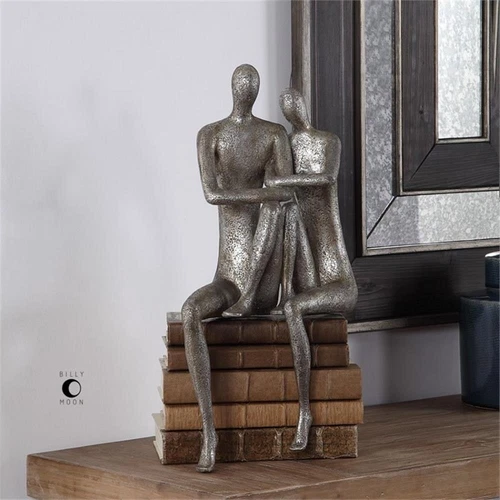 Uttermost Courtship Contemporary Resin Figurine in Antique Nickel - Picture 3 of 6