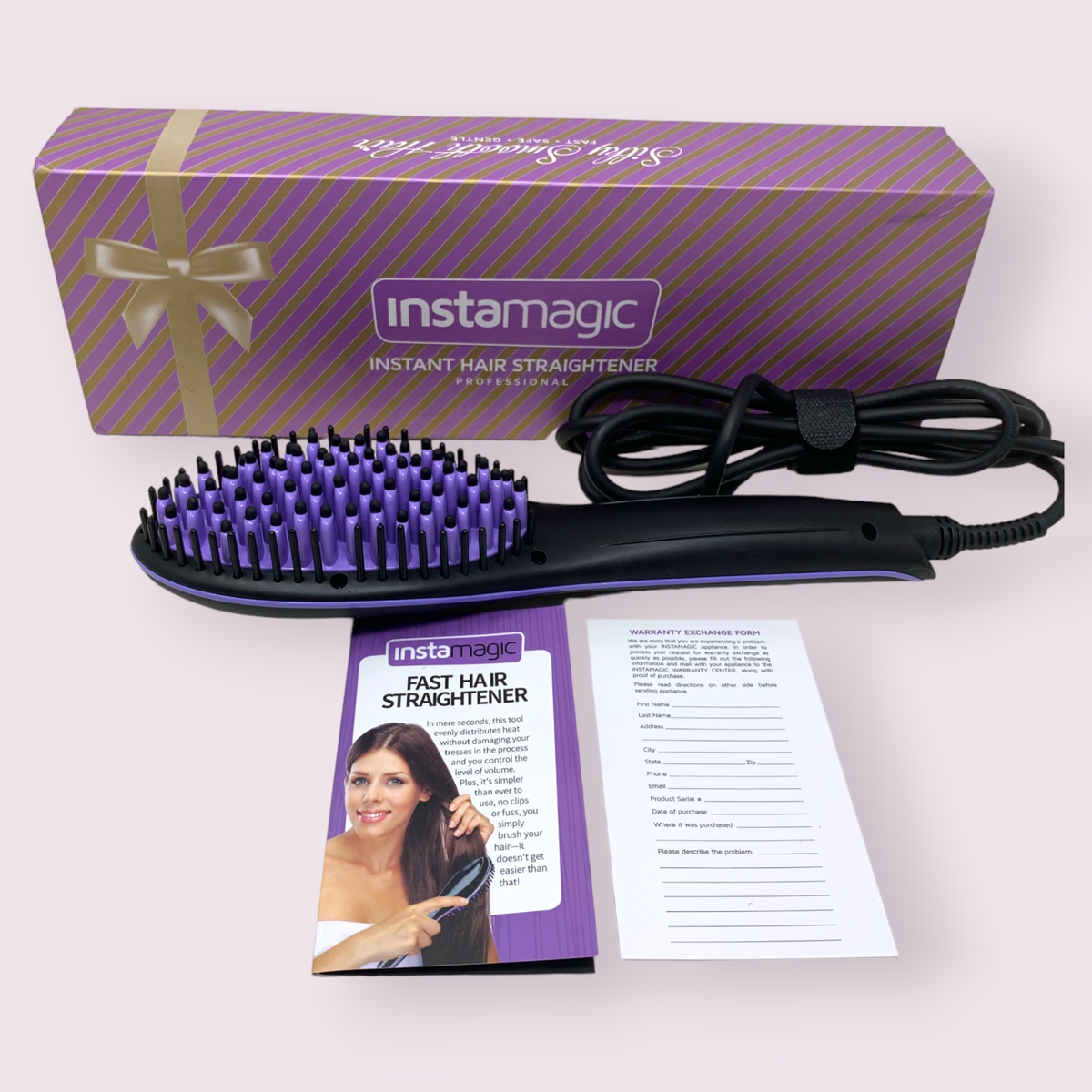Curly Hair Magic Ion Electric Straightening Brush Reviews Ceramic