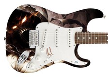 Disturbed David Draiman Signed Photo Graphics Guitar ACOA