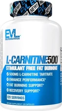 Evlution EVL L-Carnitine Supplement for Weight Loss Support - 120 Servings