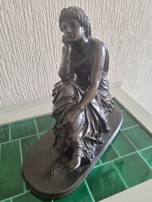 Nach Pierre Alexandre Schoenewer K. BRONZE Skulptur von Euterpe