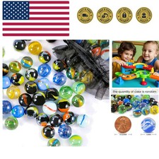 Colorful Glass Marbles, 0.6inch Marbles Bulk for Kids Marble Games,DIY and Ho...