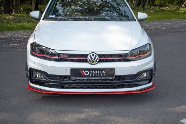 Maxton Design Frontlippe V.2 Passend FüR VW Polo GTI / R-Line Mk6 Schwarz Hochgl-image