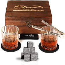 Whiskey Stones Gift Set for Men Dad Father  s Day Whiskey Glasses Set 2
