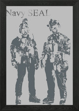 Navy seal Framed Wall Art Poster Canvas Print Picture