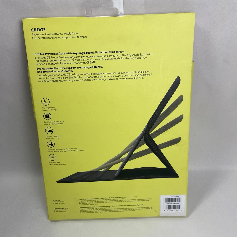 Logitech Create Protective Case w/ Stand for 12.9-Inch Apple iPad Pro 1 Purple - Image 3 of 3