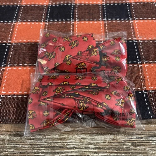 NIP Dungeons & Dragons Bow Tie Loot Crate Black Tie Geek Red D&D Bowtie Bow Tie image 2