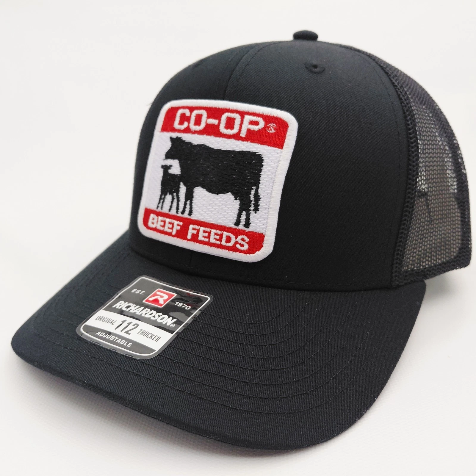 Co-Op Beef Feeds Richardson 112 Trucker Cap Hat Mesh Snapback Embroidered Patch