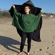 Waterproof Camping Blanket Windproof Hoodie Warm Fleece Blanket Multifunctional