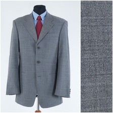 Mens Grey Blazer 40L US Size BENVENUTO Wool Sport Coat Jacket