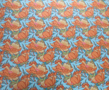 Rowan Westminster Fibers PWVA 036 Flourish Cotton Fabric, Orange Florals, BTY