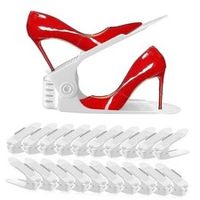 Shoe Slots Organizer 20 Pack - Shoe Stackers, Space Savers 50 , 4 20pack White