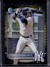 2025 Bowman Richard Matic Chrome Reptilian Gold Refractor 1st #/50 Yankees