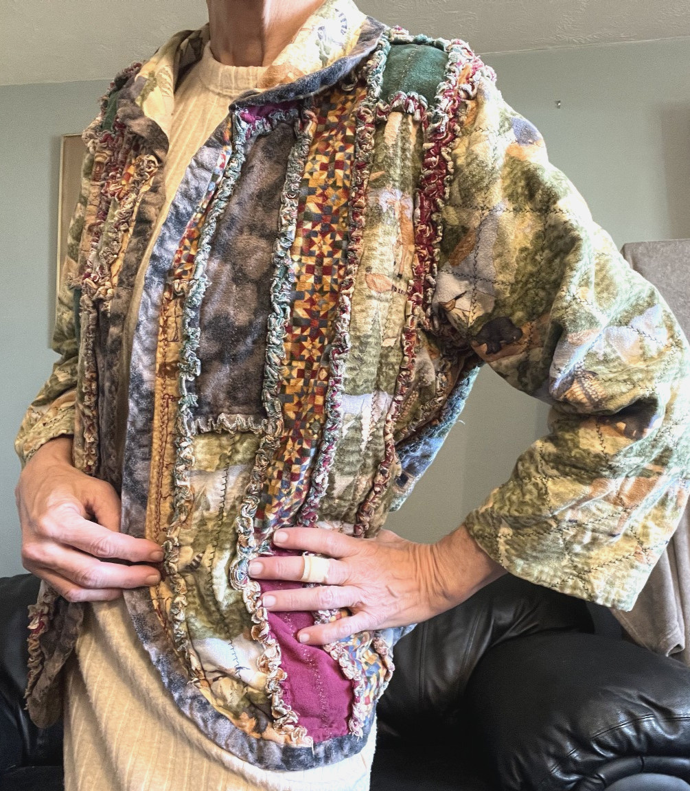 Handmade Artisan Jacket Vintage Patchwork Reversi… - image 2