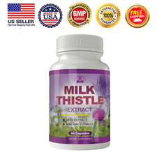 Milk Thistle Extract Liver Detox Cleanse Antioxidant Support Supplement 60 Caps
