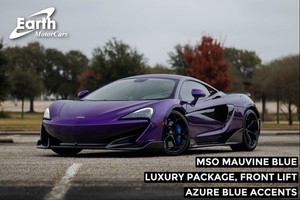 2019 McLaren 600LT Rare MSO Mauvine Blue Tons of Carbon Luxury Pack Nose Lift