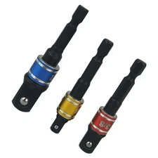 3 Pcs Impact Socket Adapter and Reducer Nut Driver Bit Extension Drill Adapters