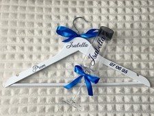 Personalised Wooden Hanger And Champagne Flute Set Prom/ Wedding Gift