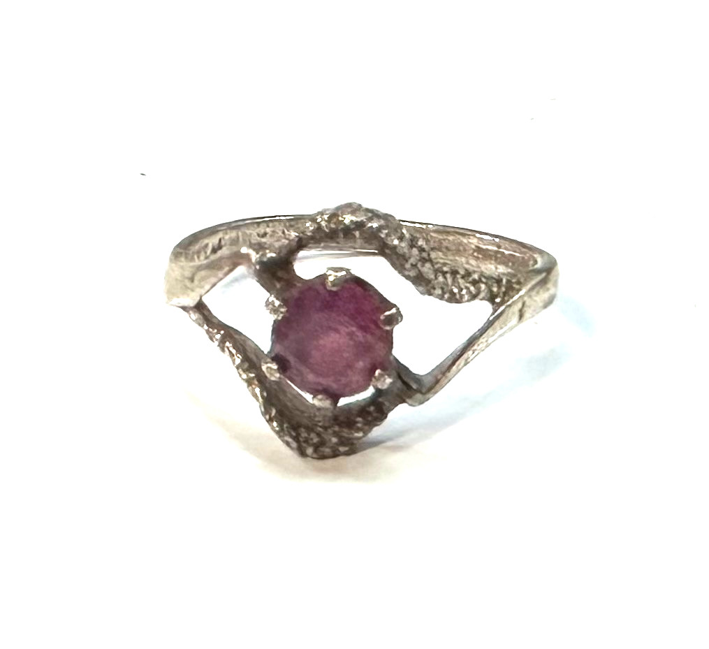 Vintage Pink Gemstone Ring Size 5.5 MARKED 925 STERLING SILVER Jewelry Lot H