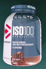 DYMATIZE ISO 100 Whey Protein Powder Isolate - Gourmet Chocolate 3 LBS 10/26