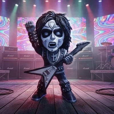  Set of 2 unique Rock band Figure Music Theme Collectible Figurine