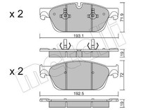 Metelli Bremsbelagsatz, Scheibenbremse 22-0967-0 FüR MERCEDES-BENZ