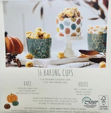 My Minds Eye Fall Pumpkin Design Baking Cupcake Liner Cups - 36 Count