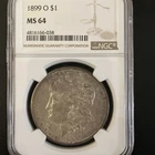 Morgan Silver Dollar 1899-O NGC MS64 Grade