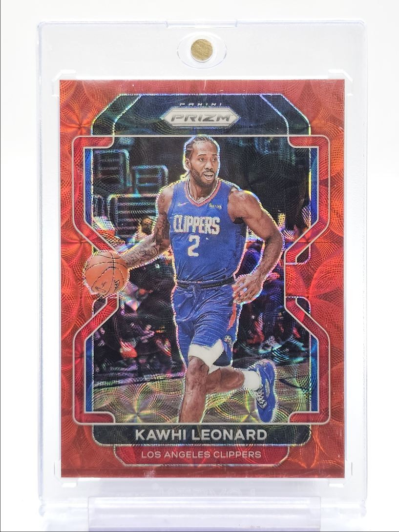 KAWHI LEONARD 2021-22 PANINI PRIZM BASKETBALL RED CHOICE CLIPPERS /88 Q3078