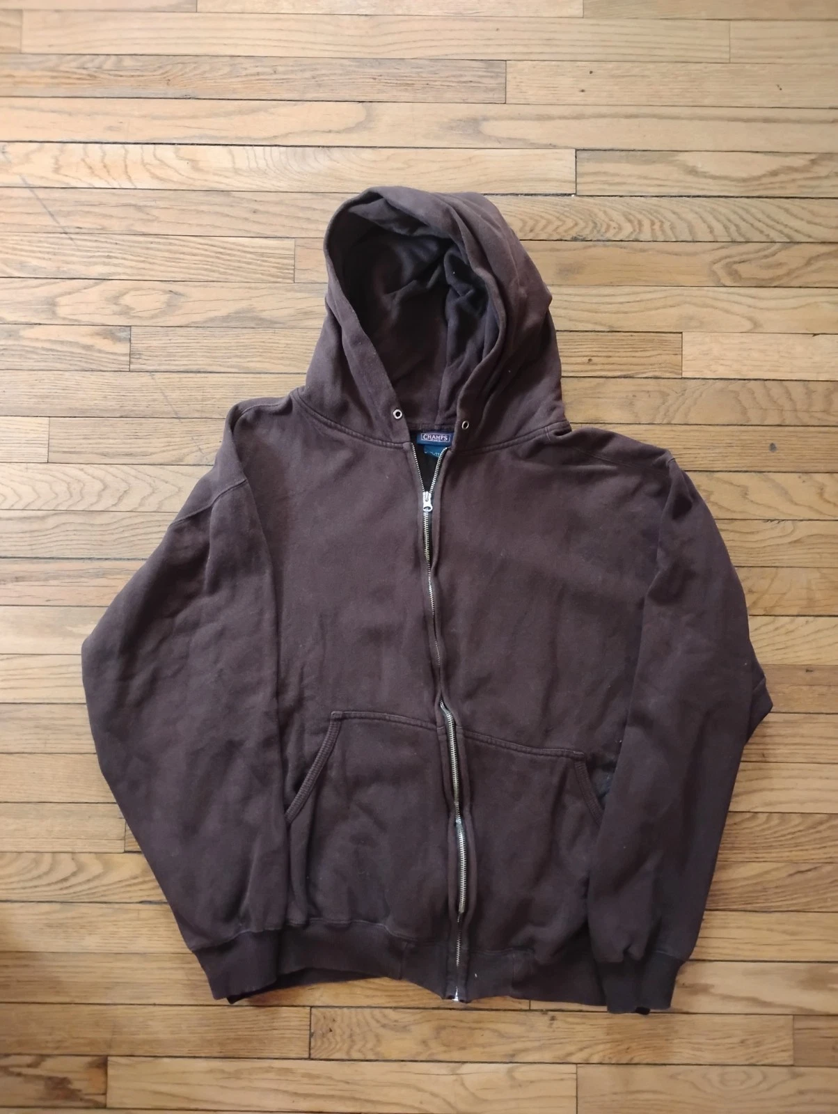 Vintage Hoodie Men’s XXL 2XL Full Zip Up Brown Y2K Skater EUC