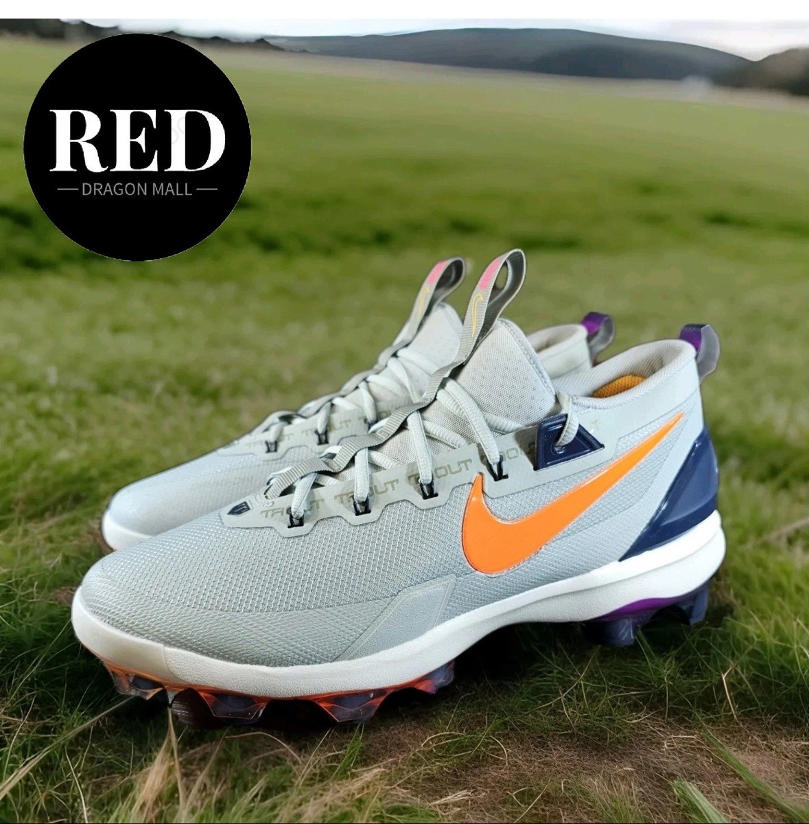 Nike‎ Force Zoom Trout 9 Elite Football Cleats Gray Orange Men\'s 14 HF1116-001 Buy Nike Force Trout 9 Elite MCS  main image 3