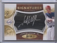 2009 Sweet Spot Signatures Black Bat Silver Ink 6/50 Josh Willingham Auto 0o9