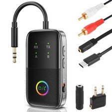 Bluetooth 5.2 Transmitter Receiver aptX Adaptive/Low Latency/HD Bluetooth Ada...