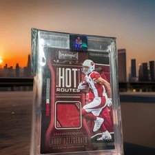 2018 Panini Playbook Hot Routes /299 Larry Fitzgerald #HR-11 GU JERSEY RELIC 