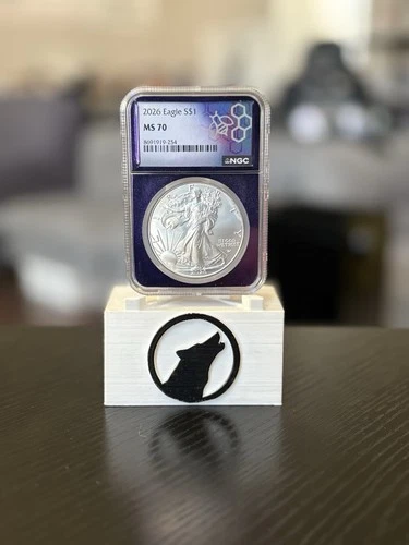 2026 1 Oz  .999 Fine Silver $1 American Silver Eagle NGC MS70 Purple Slab