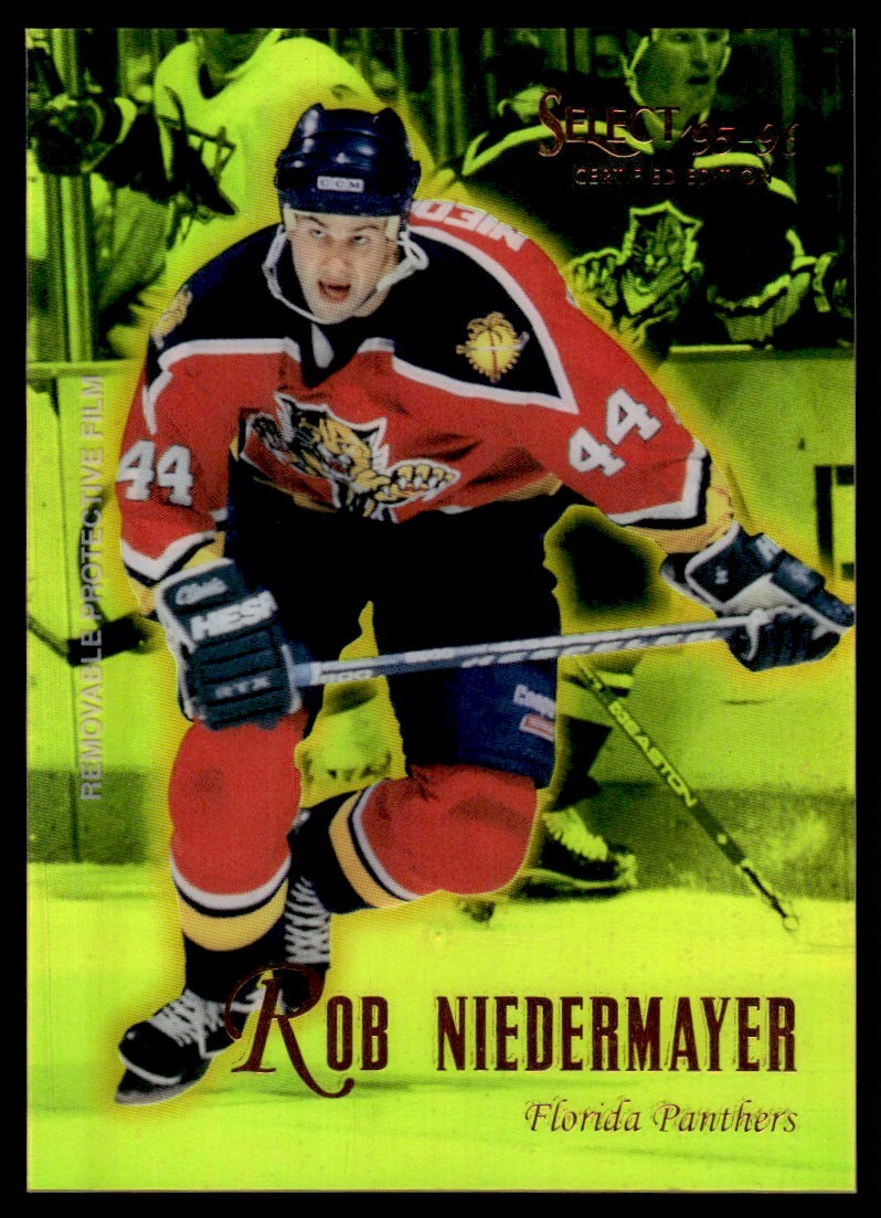 1995-96 Select Certified Mirror Gold Rob Niedermayer Florida Panthers #96
