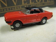 Aurora Vintage HO 1963   1969 Mustang Hard Top, Red, Black Top, Thunderjet 500