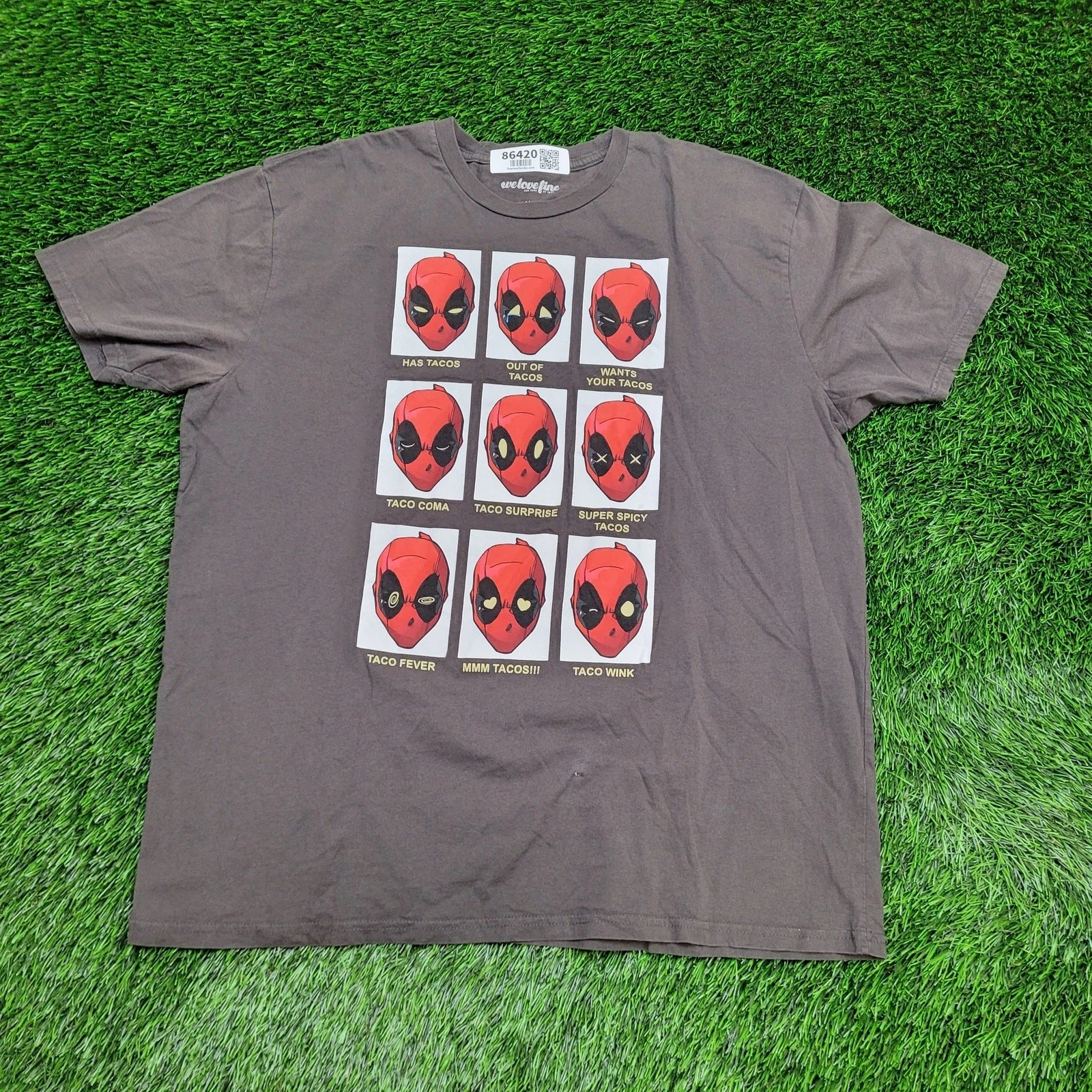 Marvel Universe Funny Deadpool Shirt XL/2XL 23x28 Gray Cartoon
Opens in a new window or tab