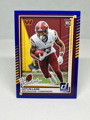 Jaylin Lane 2025 Donruss Rookies & Highlights Blue /25 Commanders #DRH-15