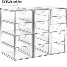 Acrylic Makeup Organizer W/ 13 Drawers Bathroom Storage  Desk Organizing New