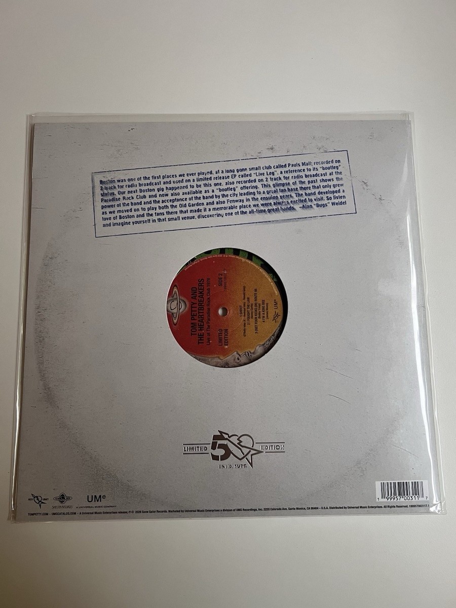 Tom Petty - Live at The Paradise Club 1978 – Record Store Day 2026