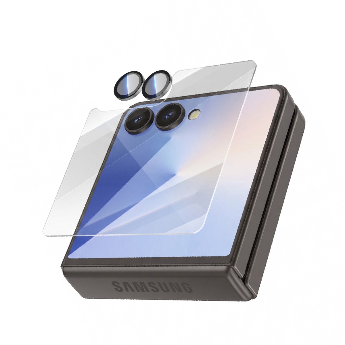 Protection Galaxy Z Flip 7 : Écran 2.5D CeramicShield anti-choc et objectif