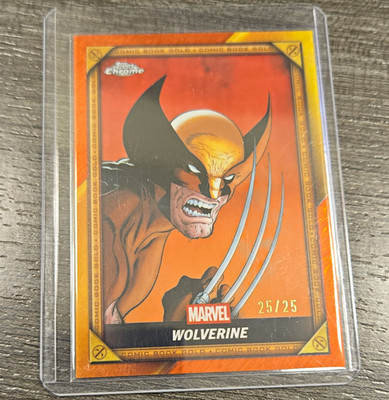 Topps 2025 Deadpool Chrome Wolverine #1 Comic Book Gold CB-7 25/25
