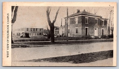 West View Alfred Holbrook College Campus Manchester Ohio OH c1940 Postcard