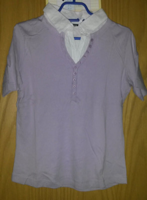 Damen Poloshirt in Flieder in der Größe 38